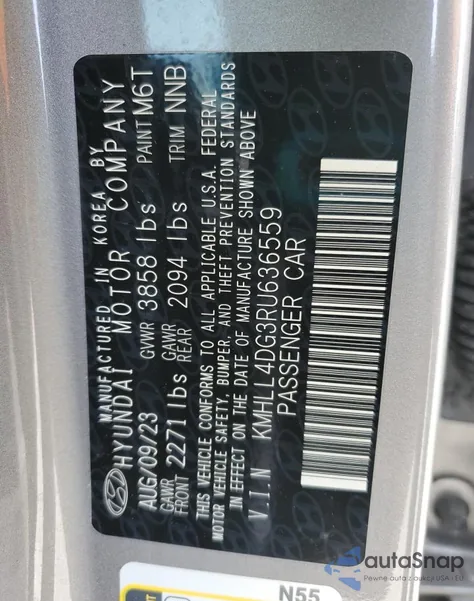 2024 Hyundai Elantra Se z USA, uszkodzony, nr VIN KMHLL4DG3RU636559